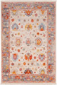 EPC2305-279 Transitional Beige, Red, and Blue 9 Foot Runner Rug - Ephesians