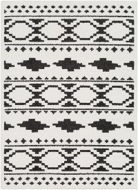MCS2305-23 2 x 3 X-Small Charcoal Gray, Black and White Area Rug - Moroccan Shag