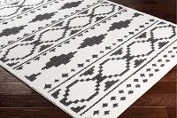MCS2305-23 2 x 3 X-Small Charcoal Gray, Black and White Area Rug - Moroccan Shag-2