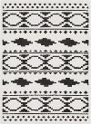 MCS2305-6796 7 x 10 Large Charcoal Gray, Black and White Area Rug - Moroccan Shag