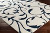CLG2313-23 2 x 3 X-Small Cream and Navy Blue Rug - Cut and Loop-2