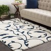 CLG2313-23 2 x 3 X-Small Cream and Navy Blue Rug - Cut and Loop-5