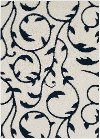 CLG2313-5373 5 x 7 Medium Cream and Navy Blue Rug - Cut and Loop
