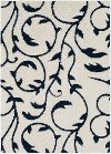 CLG2313-710103 8 x 10 Large Cream and Navy Blue Rug - Cut and Loop