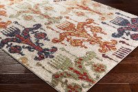SRP1015-23 2 x 3 X-Small Tan, Green and Orange Area Rug - Serapi-2