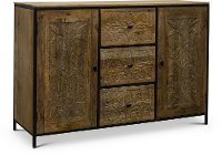 Industrial Wood and Iron Dining Sideboard - Jacobean