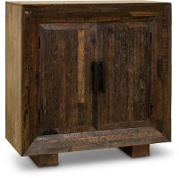 Brown Wood Framed Accent Cabinet - Rustic