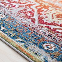 SRP1011-23 2 x 3 X-Small Traditional Red and Orange Area Rug - Serapi