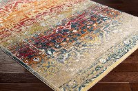 SRP1011-5373 5 x 7 Medium Traditional Red and Orange Area Rug - Serapi-5
