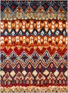 SRP1017-710106 8 x 11 Large Red, Blue and Orange Area Rug - Serapi
