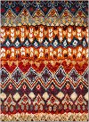 SRP1017-93126 10 x 13 X-Large Red, Blue and Orange Area Rug - Serapi
