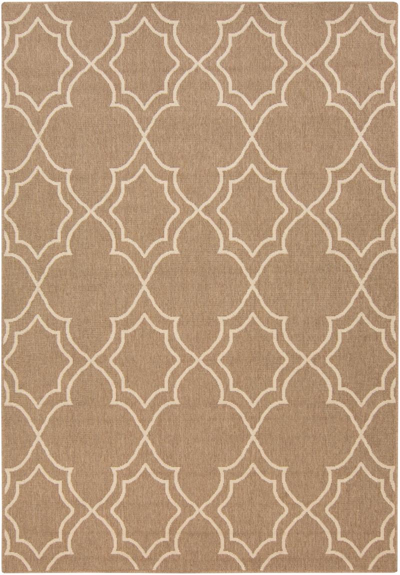 6 X 9 Large Camel And Cream Indoor, Outdoor Rug 6 X 9