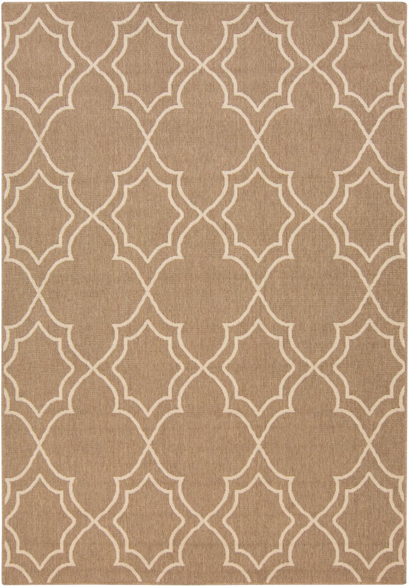 8 X 11 Large Camel And Cream Indoor Outdoor Rug Alfresco