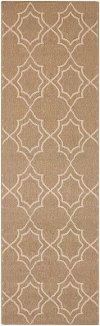 ALF9587-2379 Camel and Cream Indoor-Outdoor 8 Foot Runner Rug - Alfresco