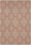 ALF9588-2346 2 x 4 X-Small Camel and Rust Indoor-Outdoor Rug - Alfresco