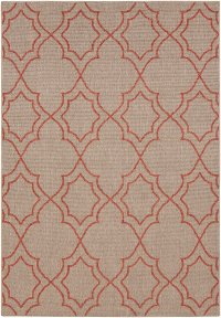ALF9588-69 6 x 9 Large Camel and Rust Indoor-Outdoor Rug - Alfresco