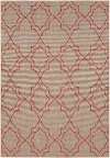 ALF9588-76109 8 x 11 X-Large Rust and Cream Indoor-Outdoor Rug - Alfresco