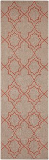 ALF9588-2379 Camel and Rust Indoor-Outdoor 8 Foot Runner Rug - Alfresco-1