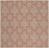 ALF9588-89SQ 9' Square Camel and Rust Indoor-Outdoor Rug - Alfresco