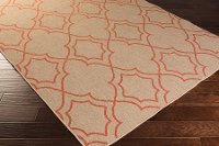 ALF9588-89SQ 9' Square Camel and Rust Indoor-Outdoor Rug - Alfresco-2