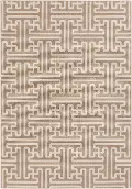 8 x 11 X-Large Camel and Cream Indoor-Outdoor Rug - Alfresco