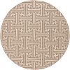 ALF9599-89RD 9' Round Camel and Cream Indoor-Outdoor Rug - Alfresco
