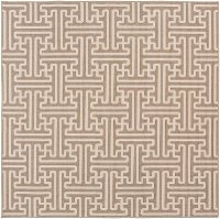 ALF9599-89SQ 9' Square Camel and Cream Indoor-Outdoor Rug - Alfresco