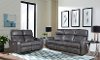 Fossil Gray Leather-Match Power Reclining Sofa - Mercury-2