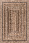MMS2301-576 5 x 8 Medium Dark Brown Indoor-Outdoor Area Rug - Marmaris