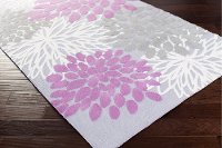 ABI9055-811 8 x 11 Large Floral Purple and Gray Kids Area Rug - Abigail-2