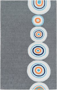 SDD4005-23 2 x 3 X-Small Gray Circles Kids Area Rug - Skidaddle