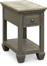 Classic Cool Gray Slim End Table - Jordan