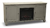 68 Inch Classic Modern Gray Fireplace TV Stand - Jordan-3