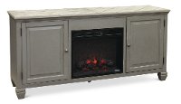 68 Inch Classic Modern Gray Fireplace TV Stand - Jordan-4