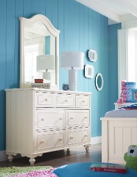 Classic Ivory White Mirror - Summerset-2