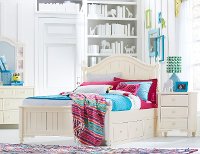 Classic Ivory White Twin Storage Bed - Summerset-3