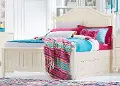 Summerset Ivory White Twin Storage Bed