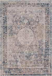 DUR1010-912 9 x 12 X-Large Taupe and Charcoal Gray Area Rug - Durham