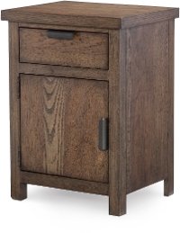 Rustic Contemporary Brown Nightstand - Fulton County