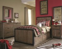 Rustic Contemporary Brown Nightstand - Fulton County-2