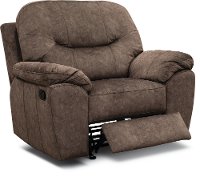 Casual Contemporary Cocoa Brown Rocker Recliner - Imprint