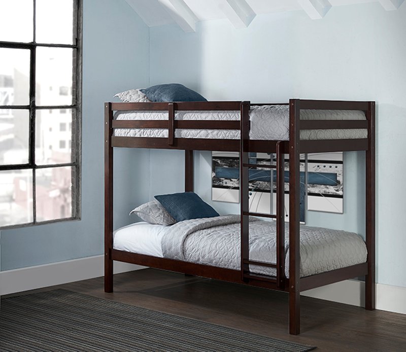 Classic Contemporary Brown Twin Over, Rc Willey Bunk Beds
