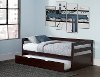 2176-010 Contemporary Chocolate Brown Daybed with Trundle - Caspian