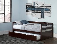 2176-010 Contemporary Chocolate Brown Daybed with Trundle - Caspian
