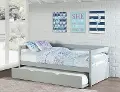 Classic Contemporary Gray Daybed with Trundle - Caspian
