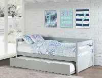 Classic Contemporary Gray Daybed with Trundle - Caspian