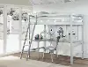 Classic Contemporary Gray Twin Loft Bed - Caspian