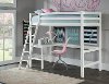2179-320 Classic Contemporary White Twin Loft Bed - Caspian
