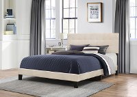 Classic Contemporary Linen King Upholstered Bed - Delaney