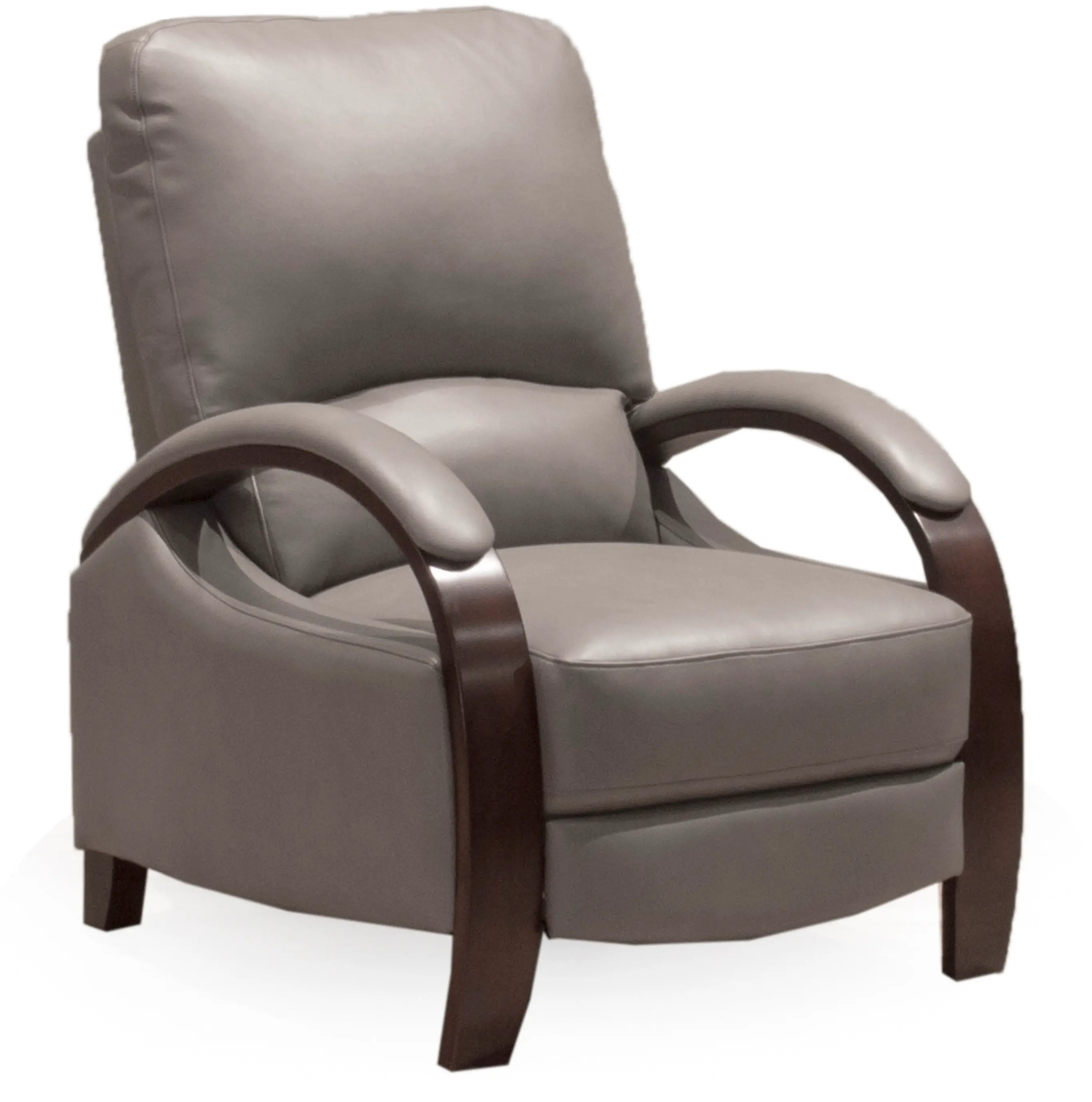 Gray Push Back High Leg Recliner - Larue-2
